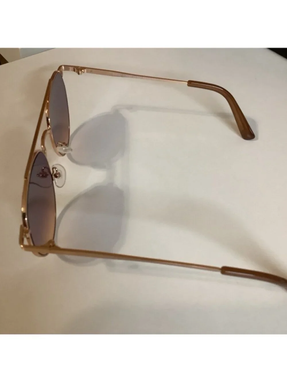 Women's Aviator Sunglasses Rose Gold  UVA/UVB Protection Multi Color Lenses Used